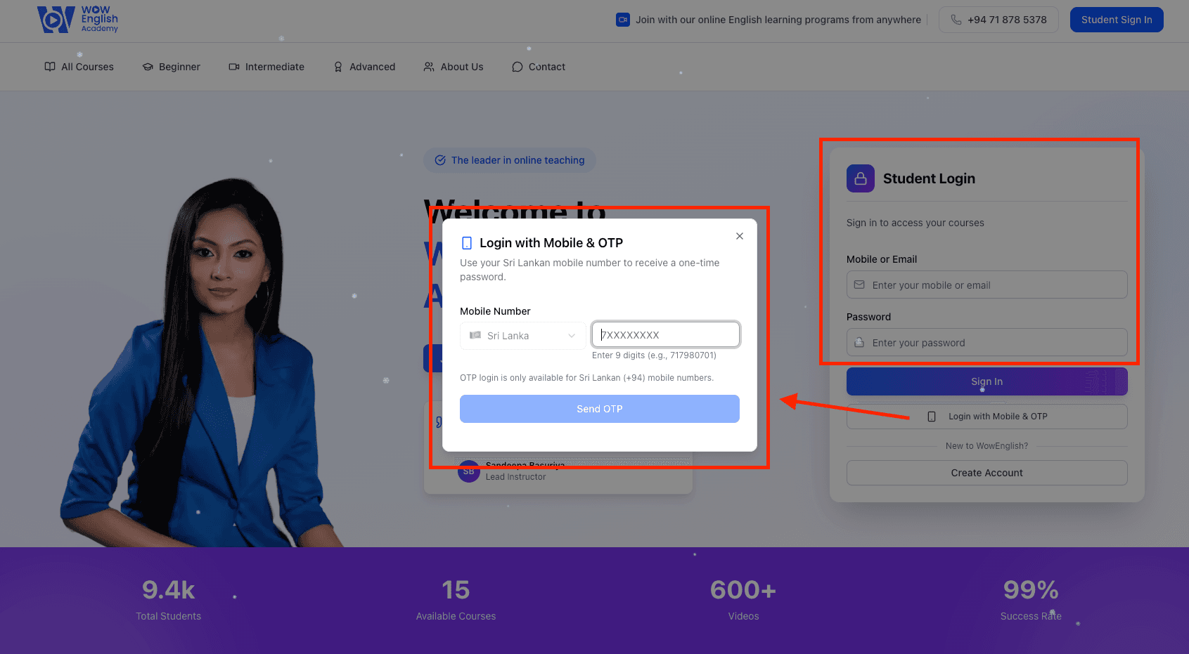 Image - Home Page Login Options